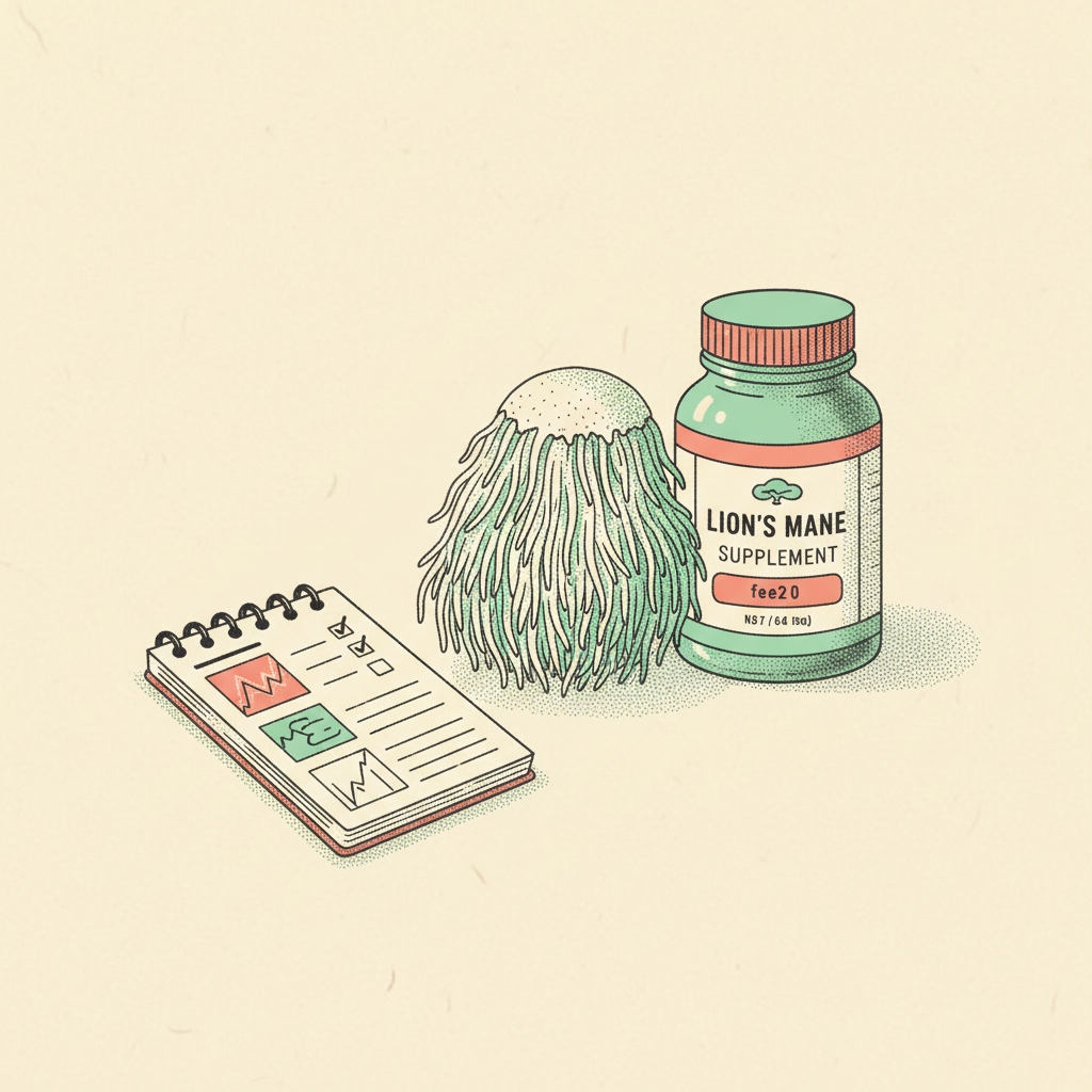 Lion's Mane supplements hero illustration