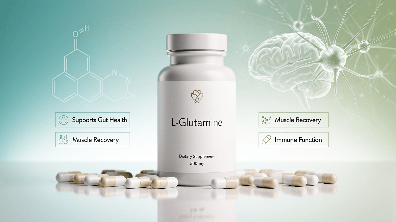L-Glutamine Supplement Guide: Benefits, Brain Health, Gut Support, Dosage & Safety